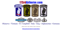 Tablet Screenshot of 173rdairborne.com